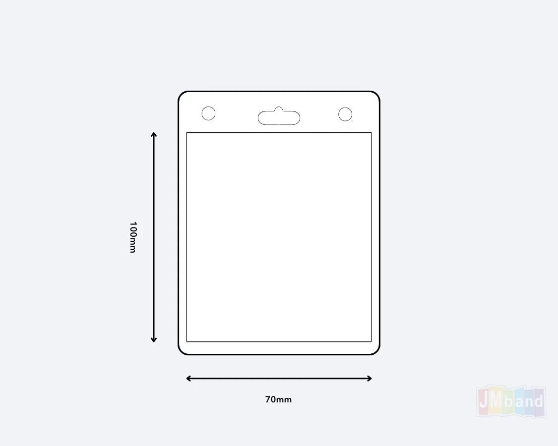 54 x 86 Stående Plastlommer til keyhanger. Tilbehør fra JM Band®.