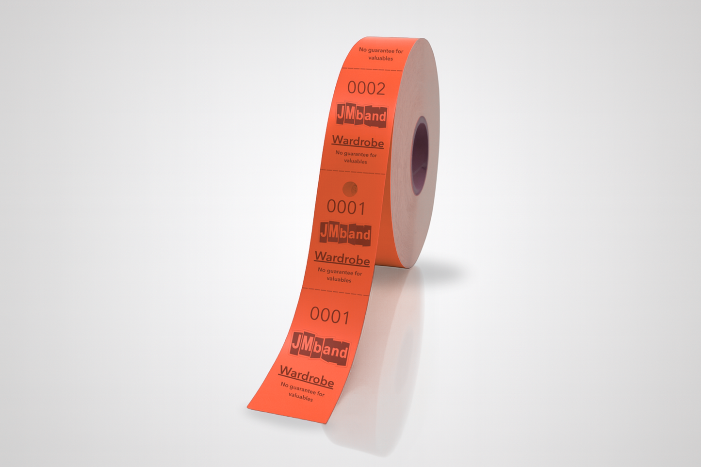 2-delte garderobebilletter med tryk