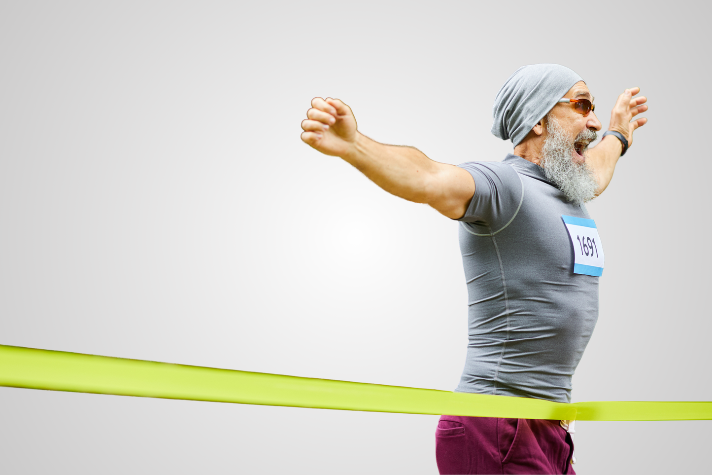 Bånd uden tryk til mållinjen for marathon eller andet sport