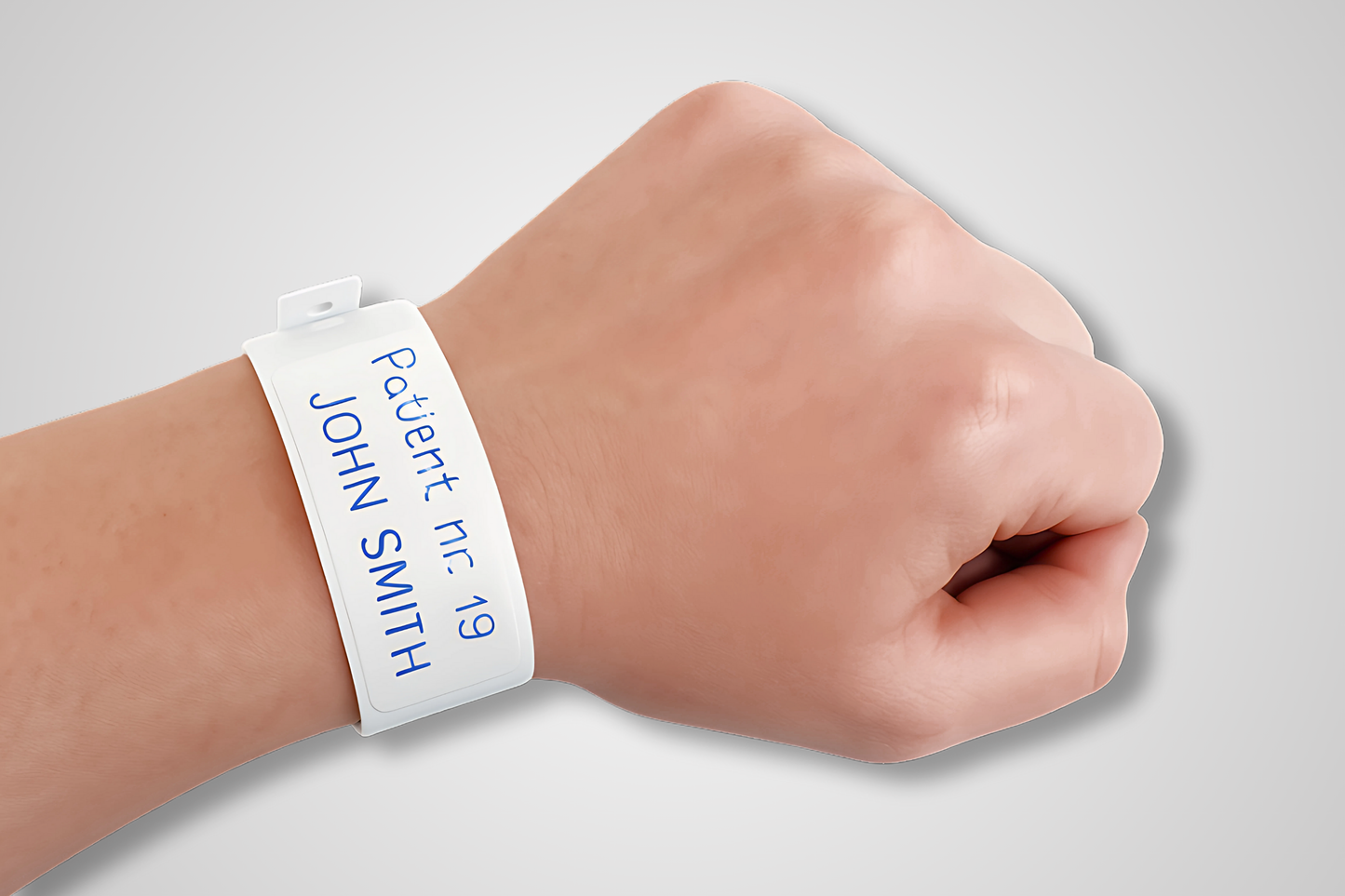 Patientarmbånd med plast lomme