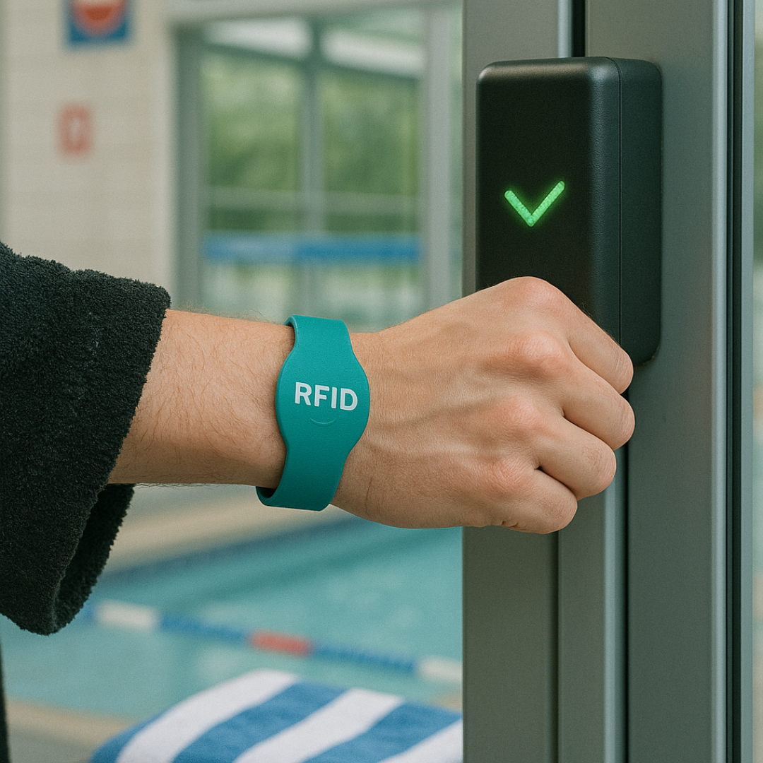 NFC Silikonearmbånd - med bred rund front