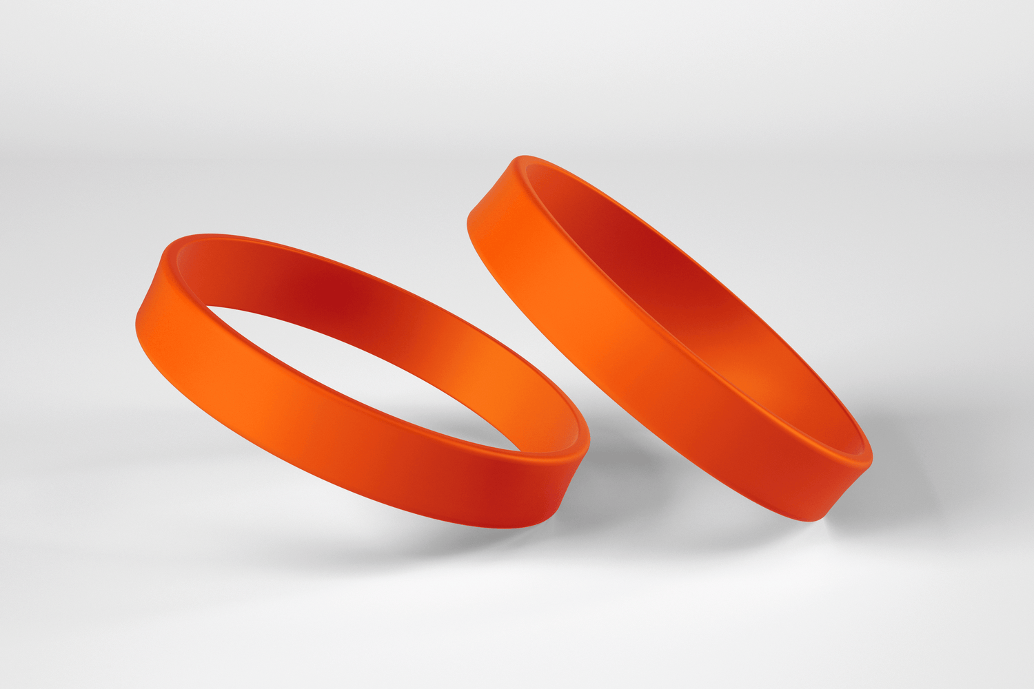 Orange Silikonearmbånd uden tryk. Silikonearmbånd fra JM Band®.