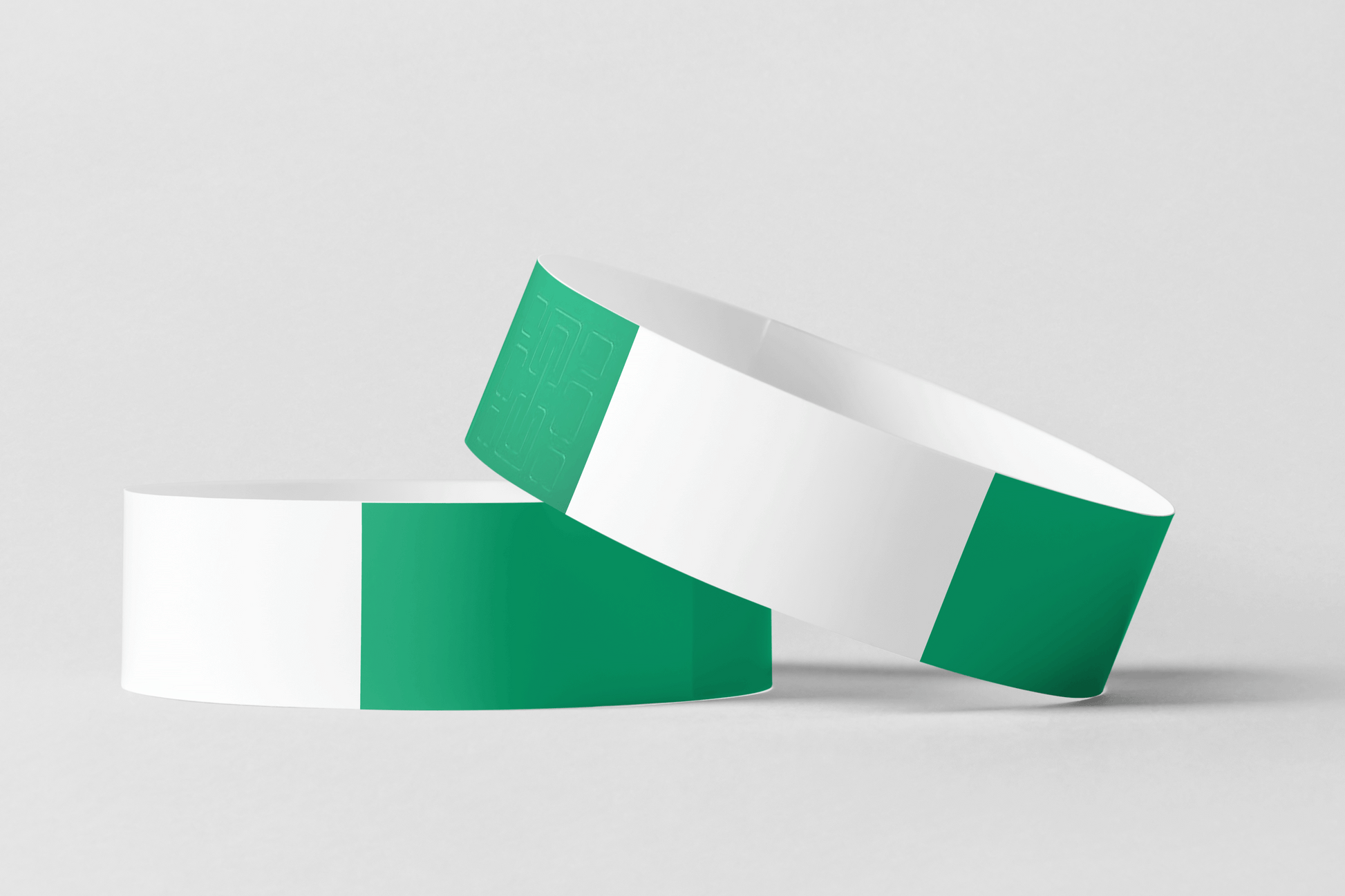 Grønne Termiske Armbånd i Rulle. Plastikarmbånd fra JM Band®.