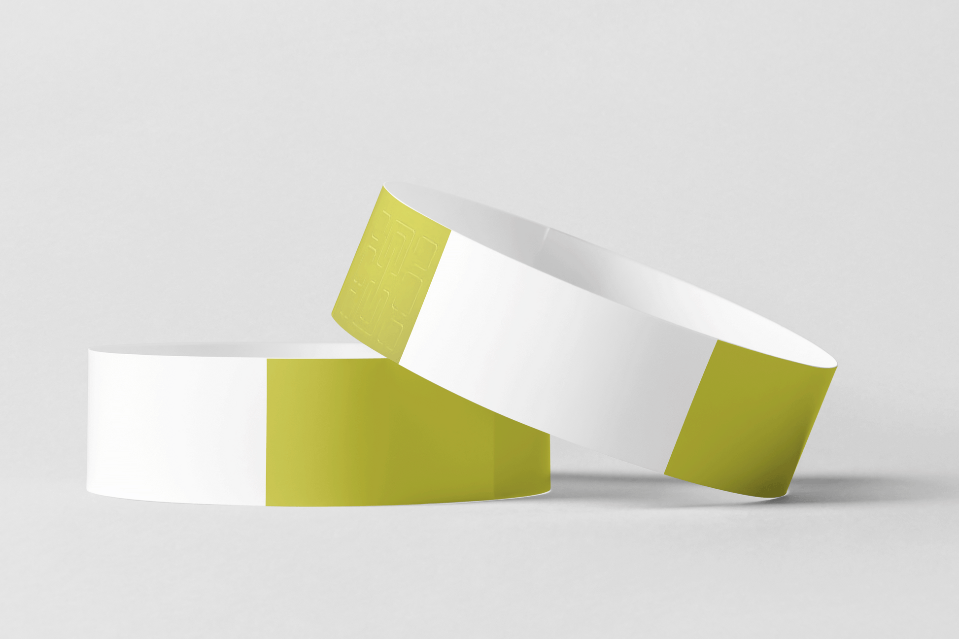 Gule Termiske Armbånd i Rulle. Plastikarmbånd fra JM Band®.
