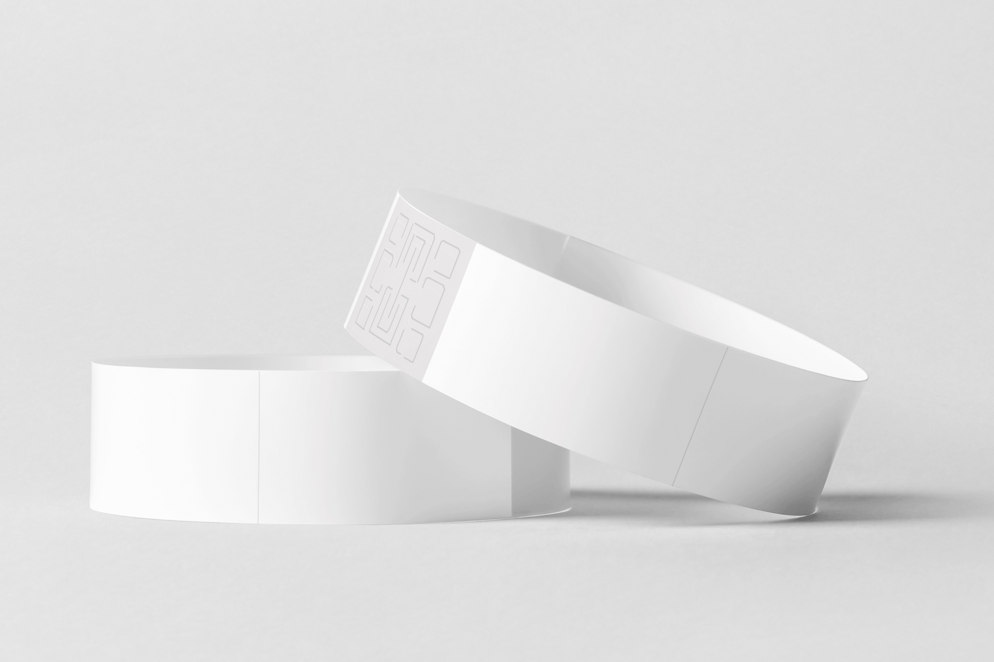 Hvide Termiske Armbånd i Rulle. Plastikarmbånd fra JM Band®.