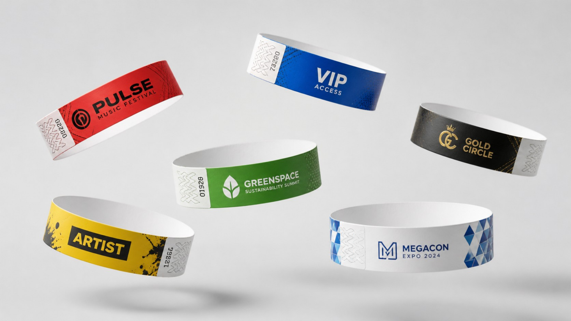 Papirarmbånd til events med logo: adgangskontrol, farver og overblik
