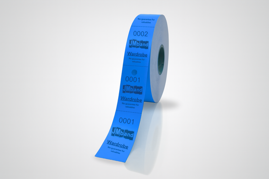 2-delte garderobebilletter med tryk