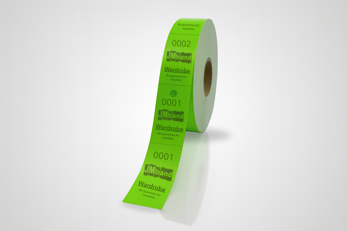 2-delte garderobebilletter med tryk