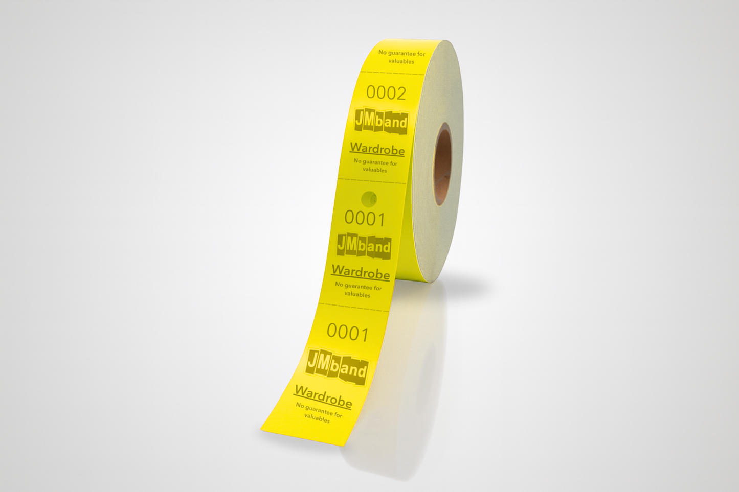 2-delte garderobebilletter med tryk