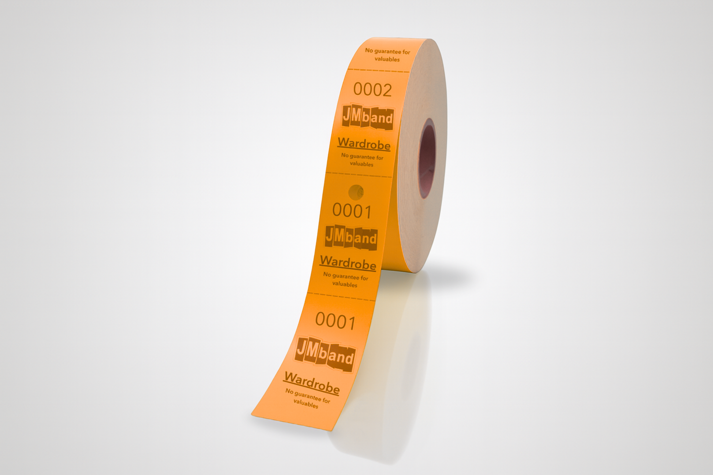 2-delte garderobebilletter med tryk