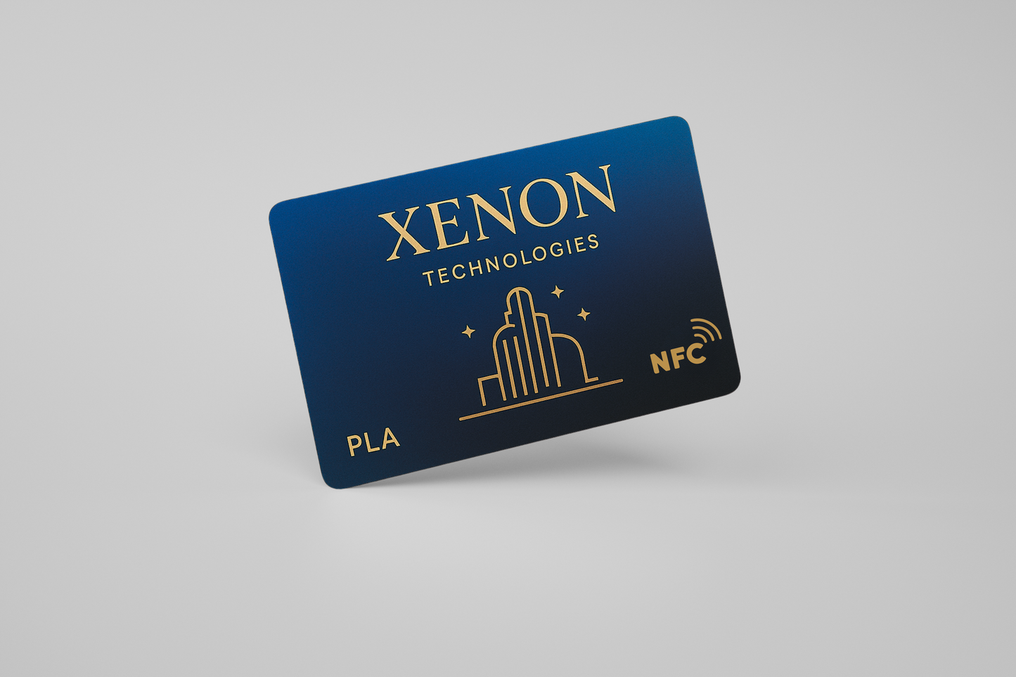 Et foto af et bionedbrydeligt smart card med eget design