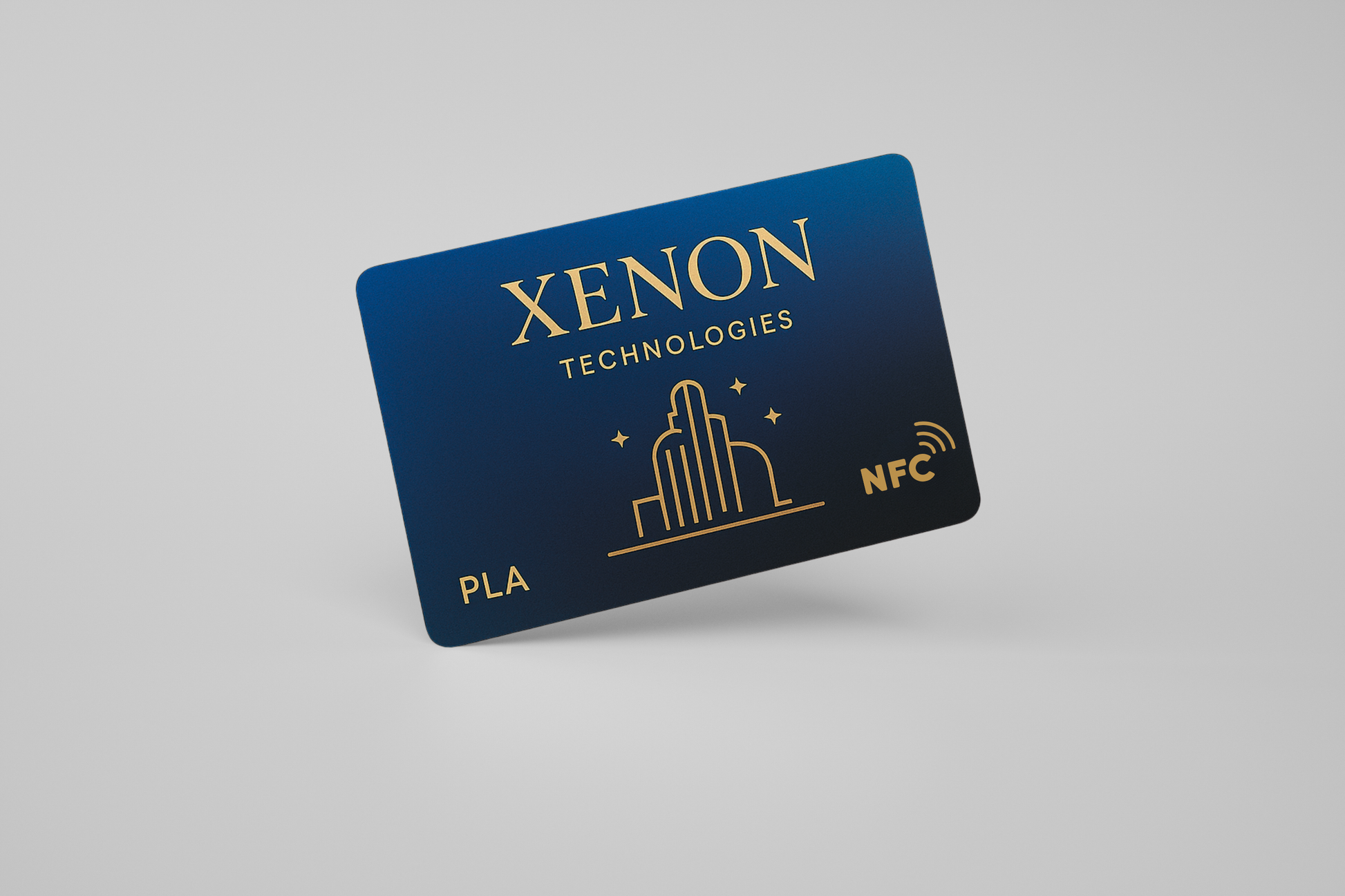 Et foto af et bionedbrydeligt smart card med eget design