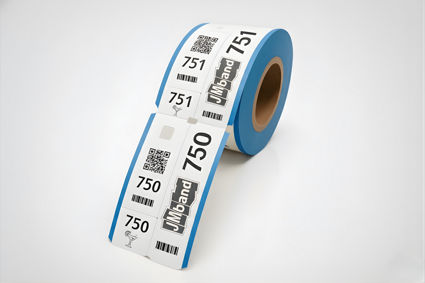 3-delte garderobebilletter med tryk