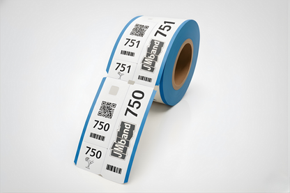 3-delte garderobebilletter med tryk