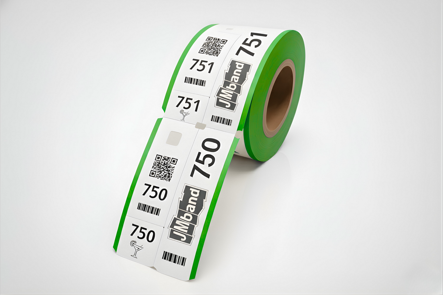 3-delte garderobebilletter med tryk