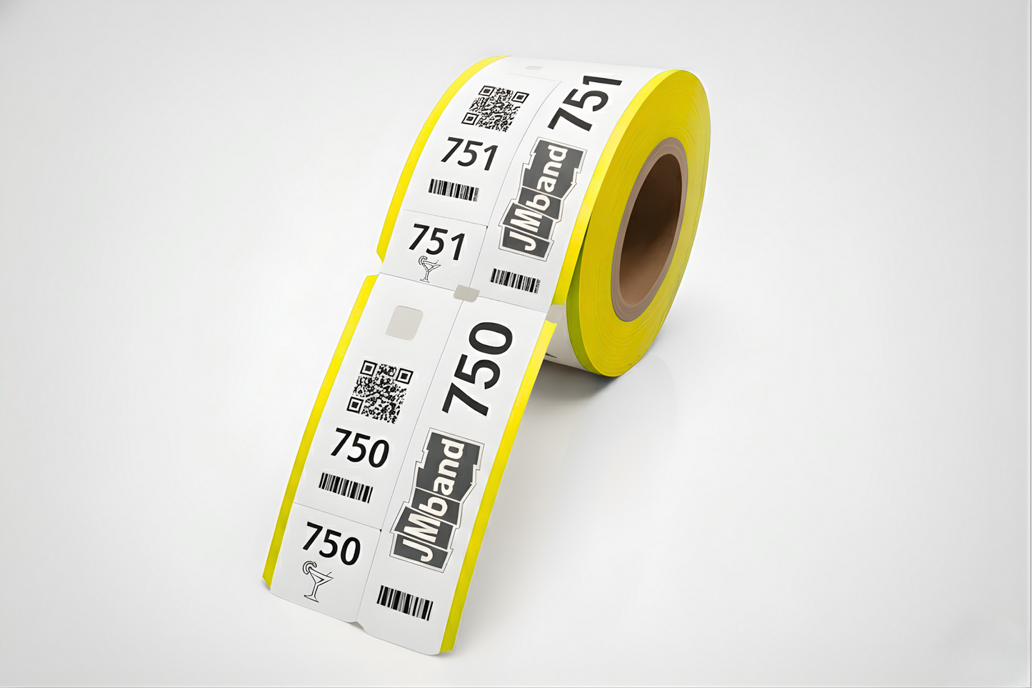 3-delte garderobebilletter med tryk