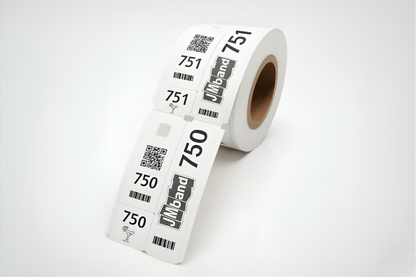 3-delte garderobebilletter med tryk