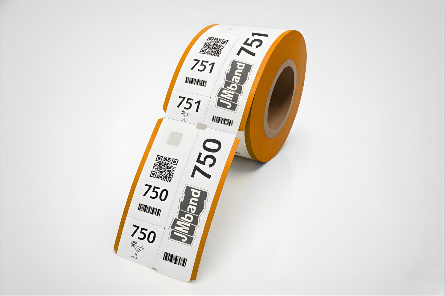 3-delte garderobebilletter med tryk