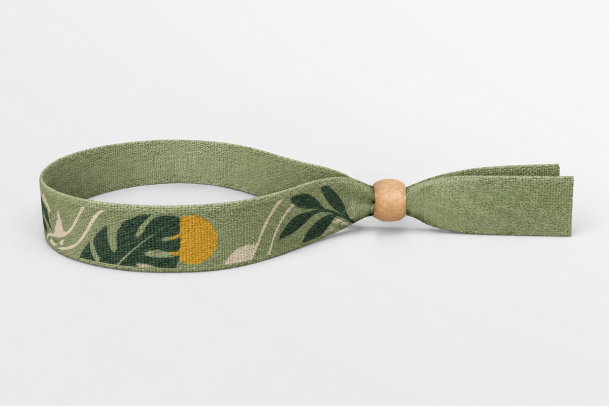 Bambus stofarmbånd med farvetryk