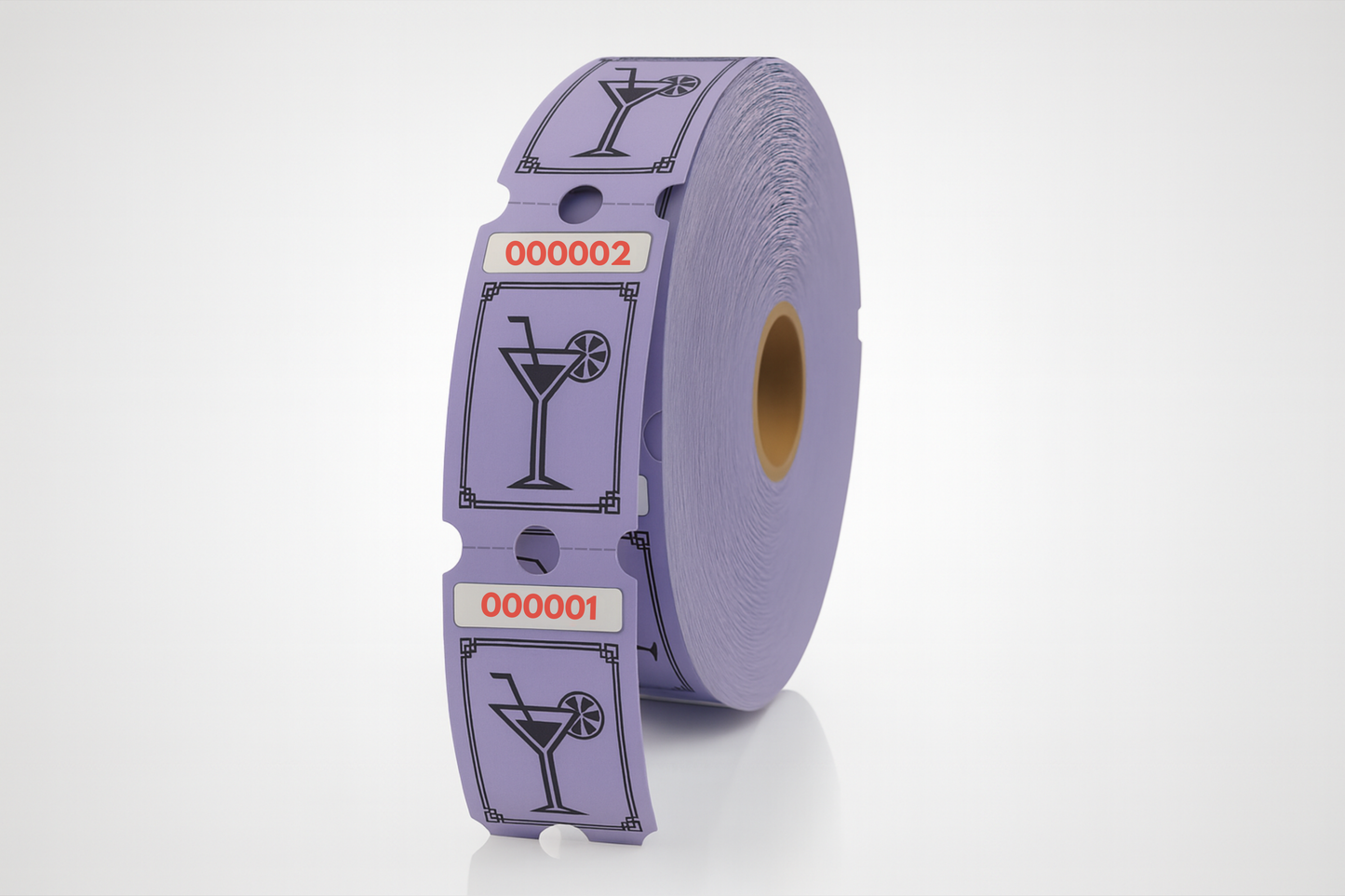 Cocktail kuponer. Drinksbilletter med motiv af en drink (1000stk). Billetter fra JM Band®.