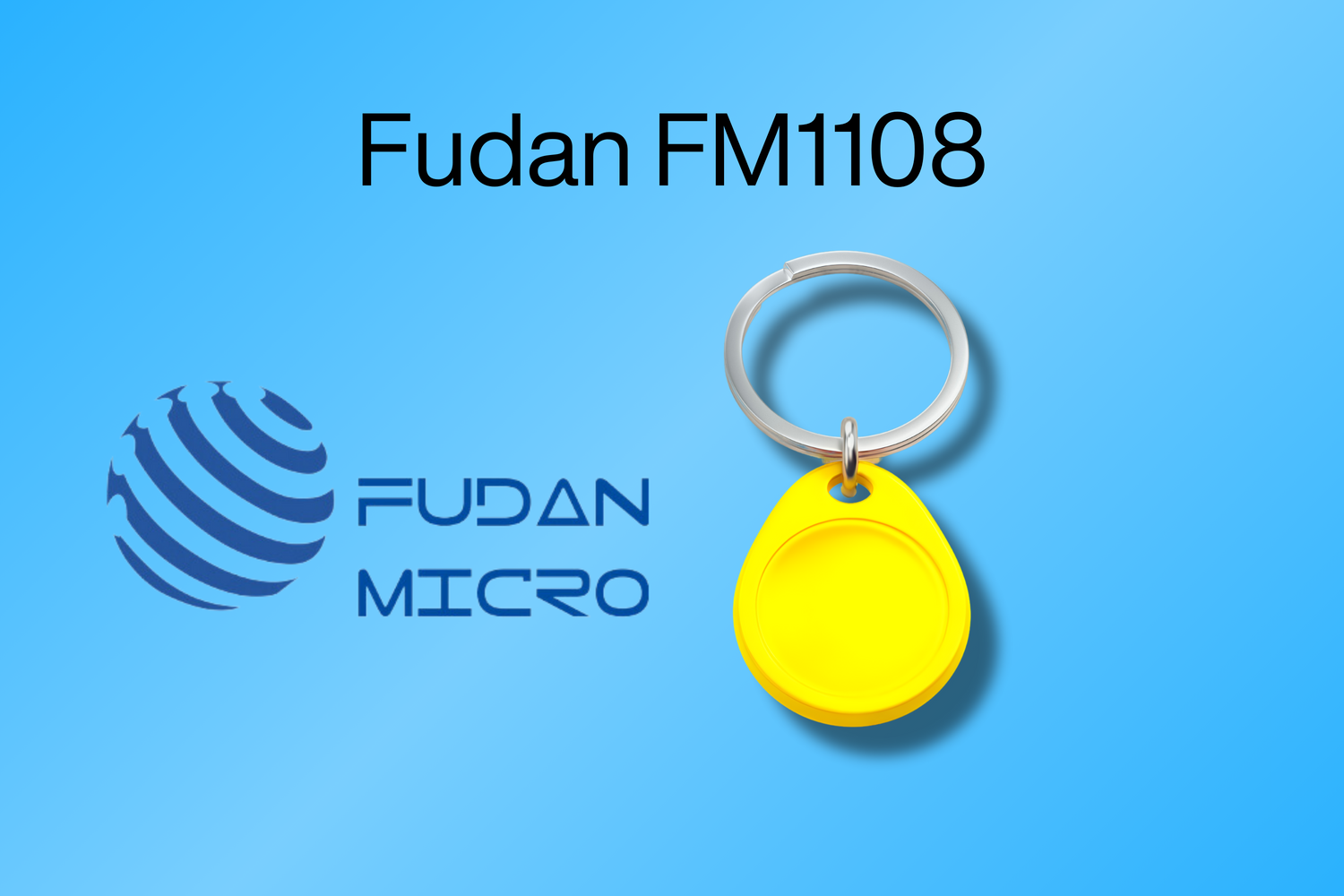 Et billede af en Fudan FM1108 nøglebrik fra JM Band