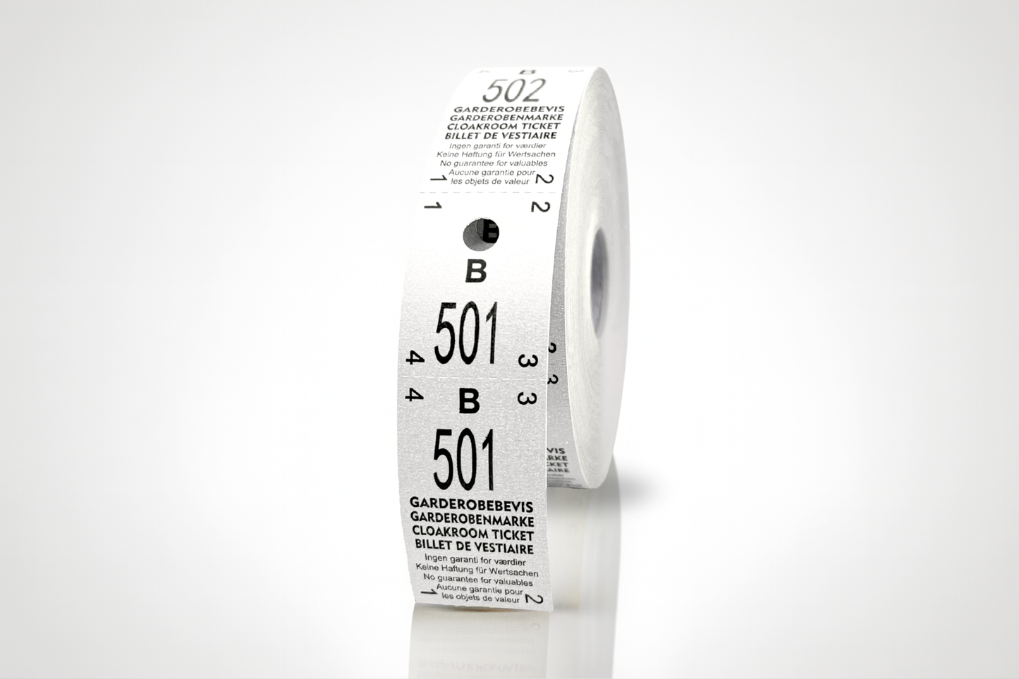 Garderobemærker 2-delt (500 stk)