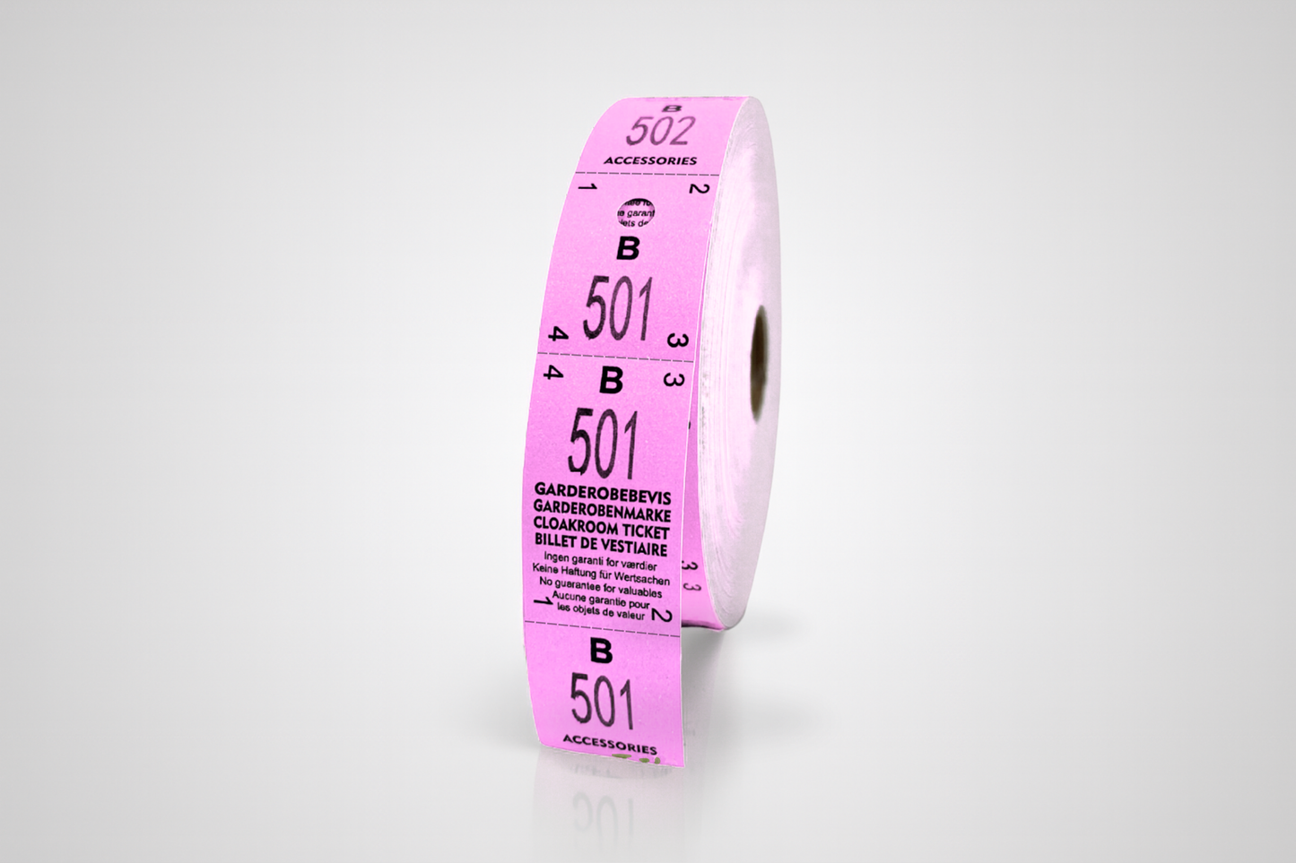 Garderobemærker 3-delt (500 stk)