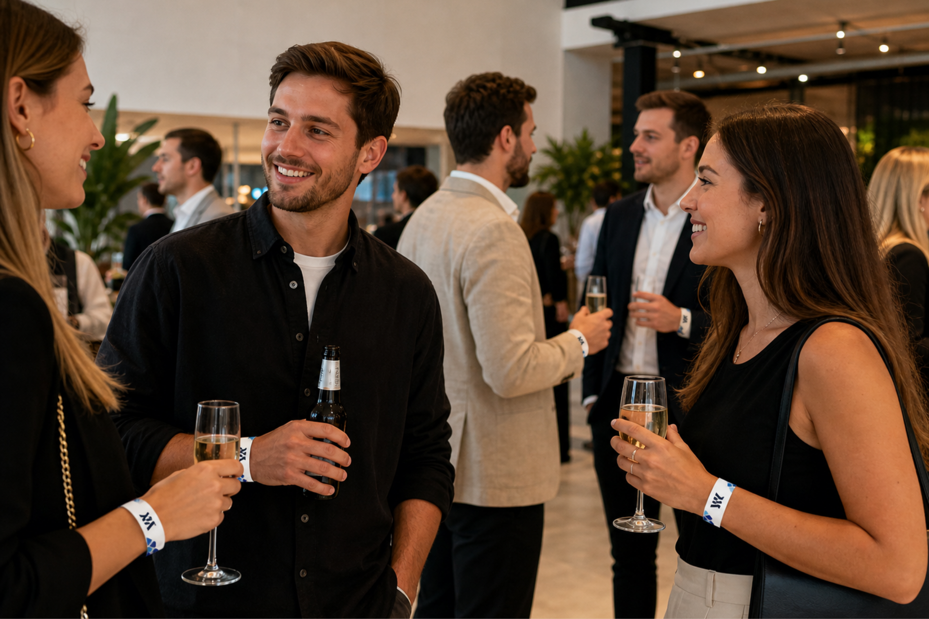 Papirarmbånd til events med logo: adgangskontrol, farver og overblik