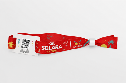 RFID Stofarmbåned med farvetryk til festivaler og andre events