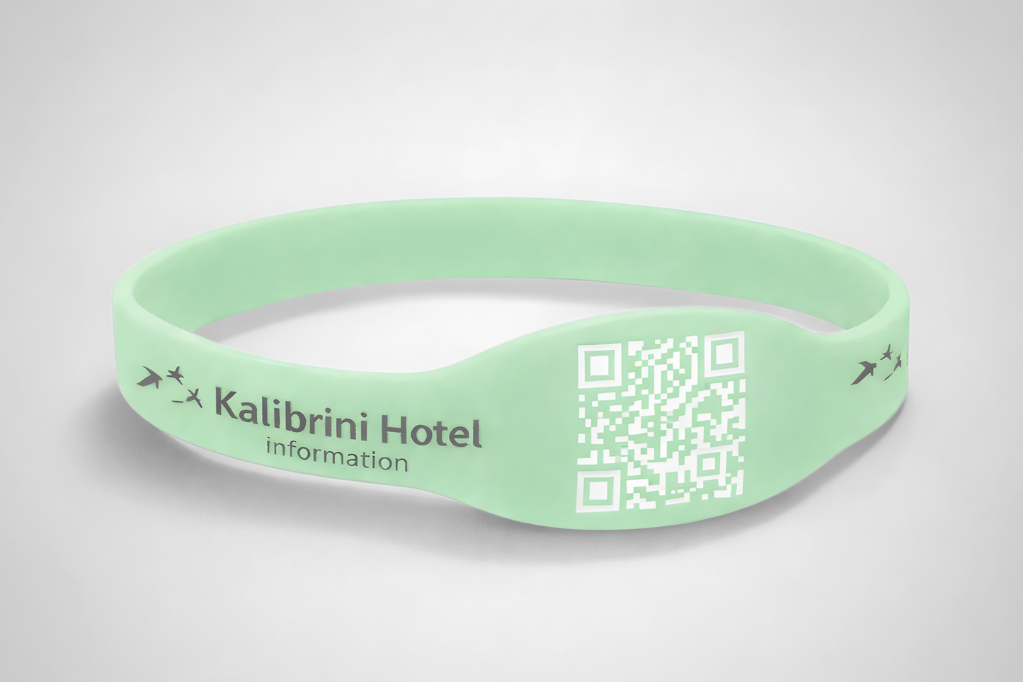 Silikonearmbånd med QR-kode og tryk fra JM Band® 