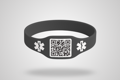 Silikonearmbånd med QR-kode