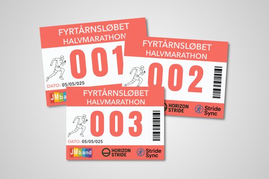 Startnumre tryk Design selv