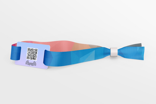 Stofarmbånd med RFID og QR - Farve tryk