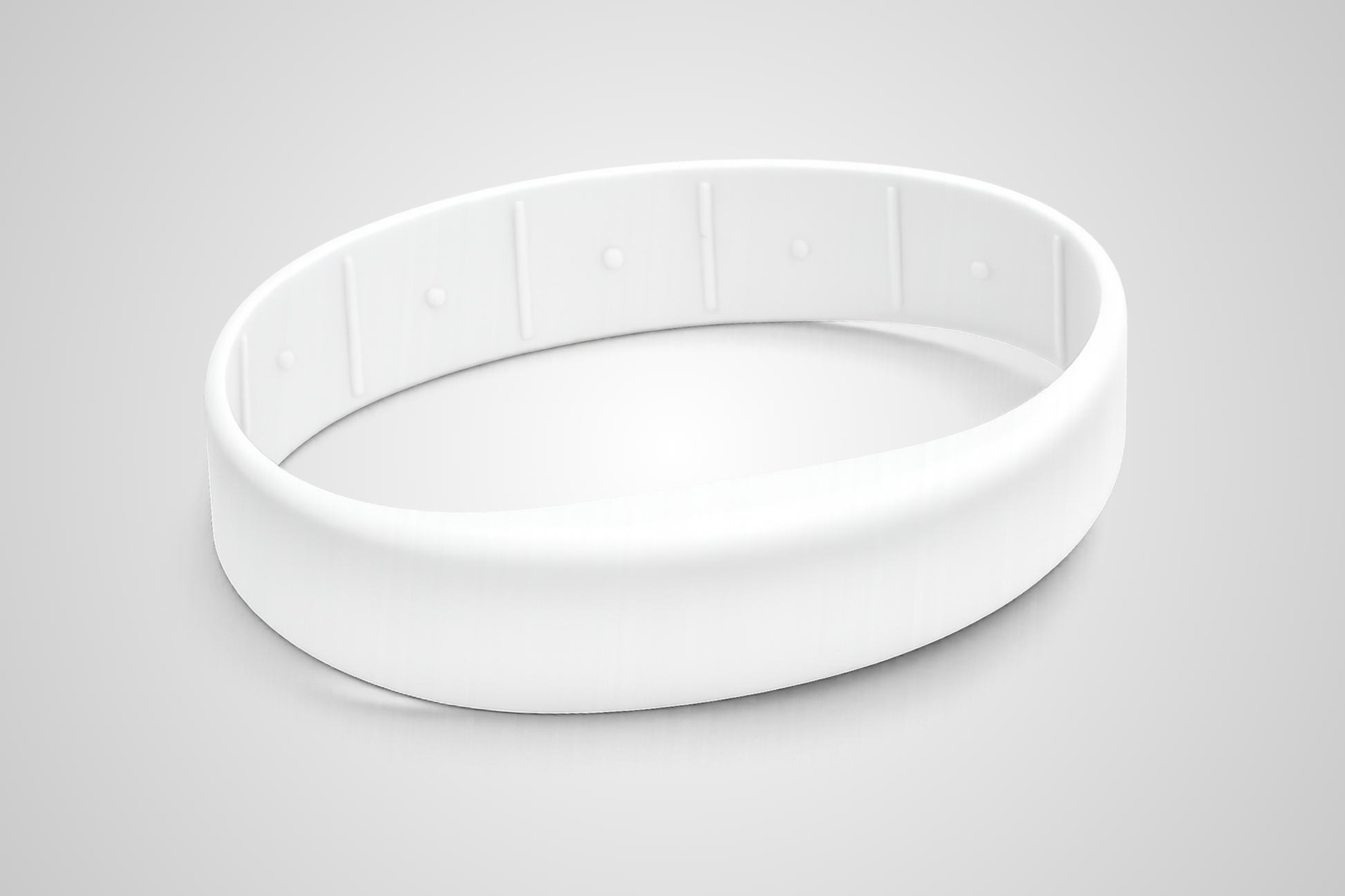Hvidt Silikonearmbånd fra JM Band® med tryk og RFID