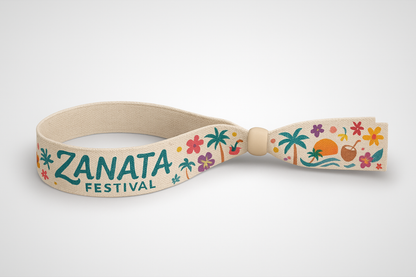 Bambus stofarmbånd med farvetryk