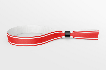 Røde Stofarmbånd på lager. Stofarmbånd fra JM Band®.