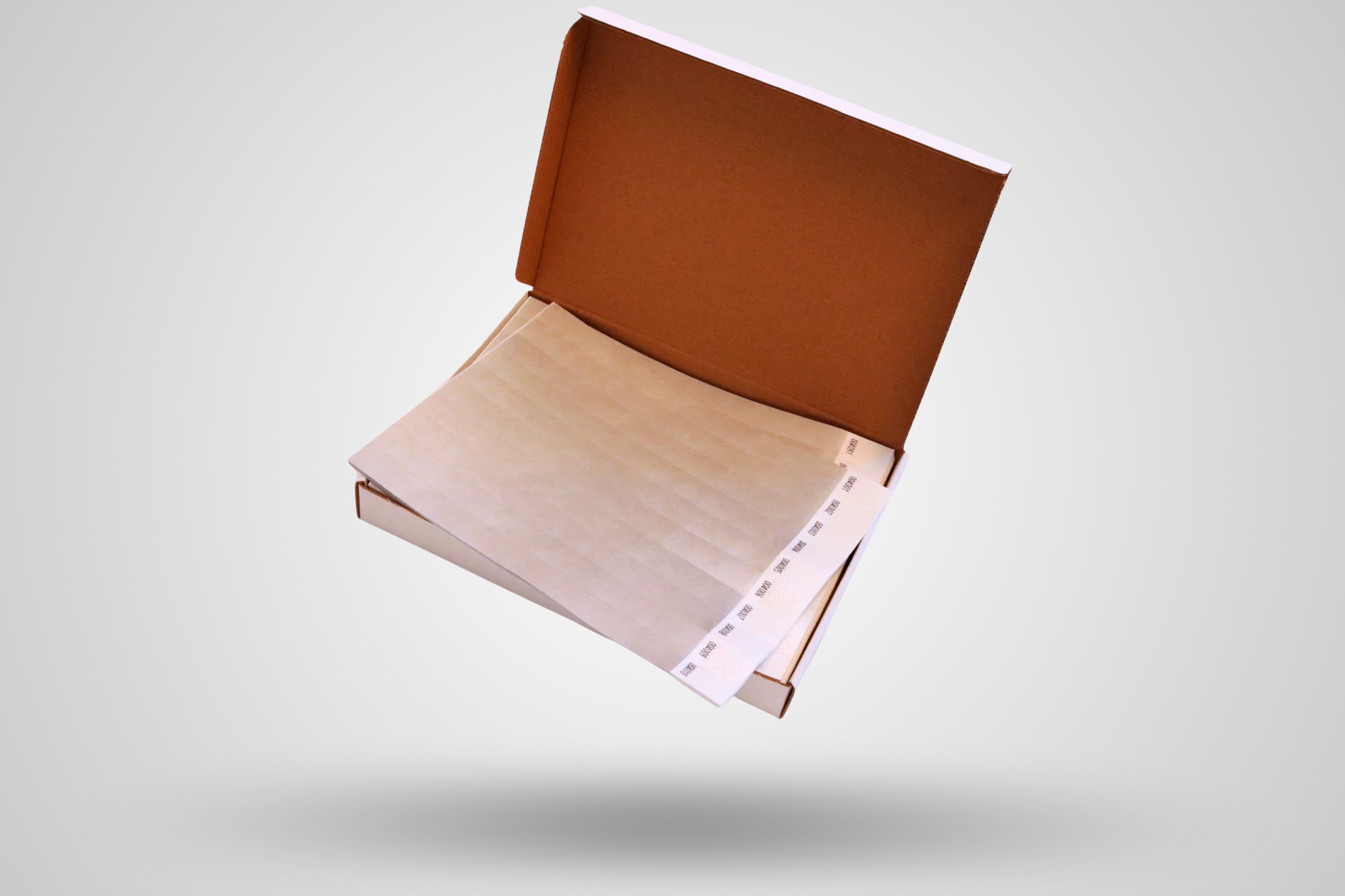 Papirarmbånd fra JM Band®. Papirarmbånd uden tryk i box à 1000 stk